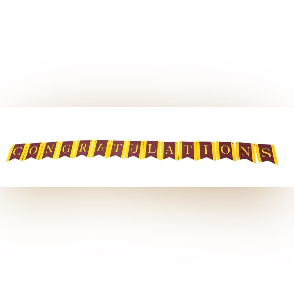 Congratulations Gold and maroon Party Banner